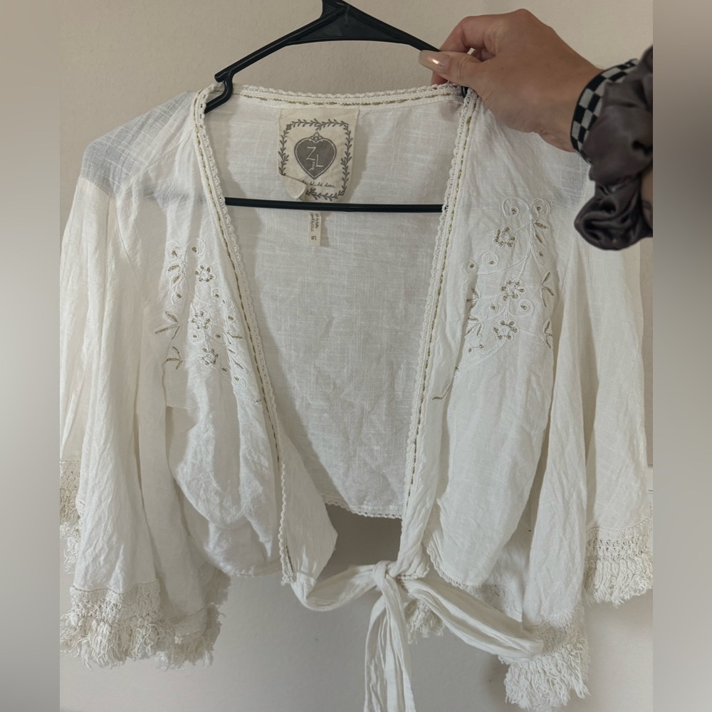 Cropped swim cover up